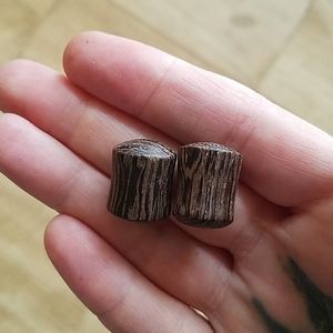 coconut wood ear plugs